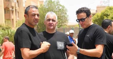 نجوم الرياضة والشربينى ودرويش وعلاء نبيل يودعون شقيق محمد أبو حسين عضو اتحاد الكرة في جنازة مؤثرة