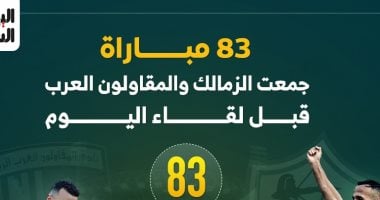 مواجهة تاريخية بين الزمالك والمقاولون العرب في 83 مباراة.. إنفوجراف قبل لقاء الليلة